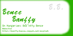 bence banffy business card